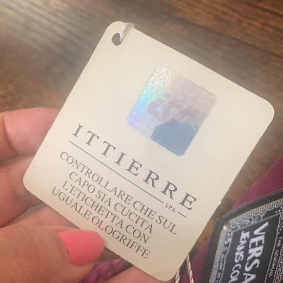 NWT Versace Jeans in Raspberry/Burgundy, Sz 34/48 (M) - Picture 9 of 12